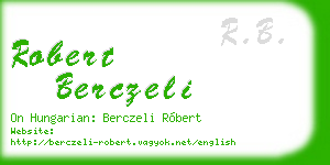 robert berczeli business card